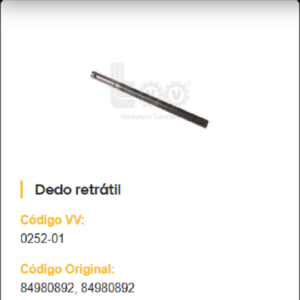 Dedo Retrátil Colheitadeira New Holland 84980892